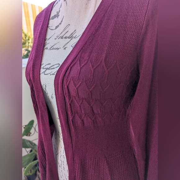 NWT DREAMERS Burgundy Cardigan  Size Medium - Picture 13 of 15